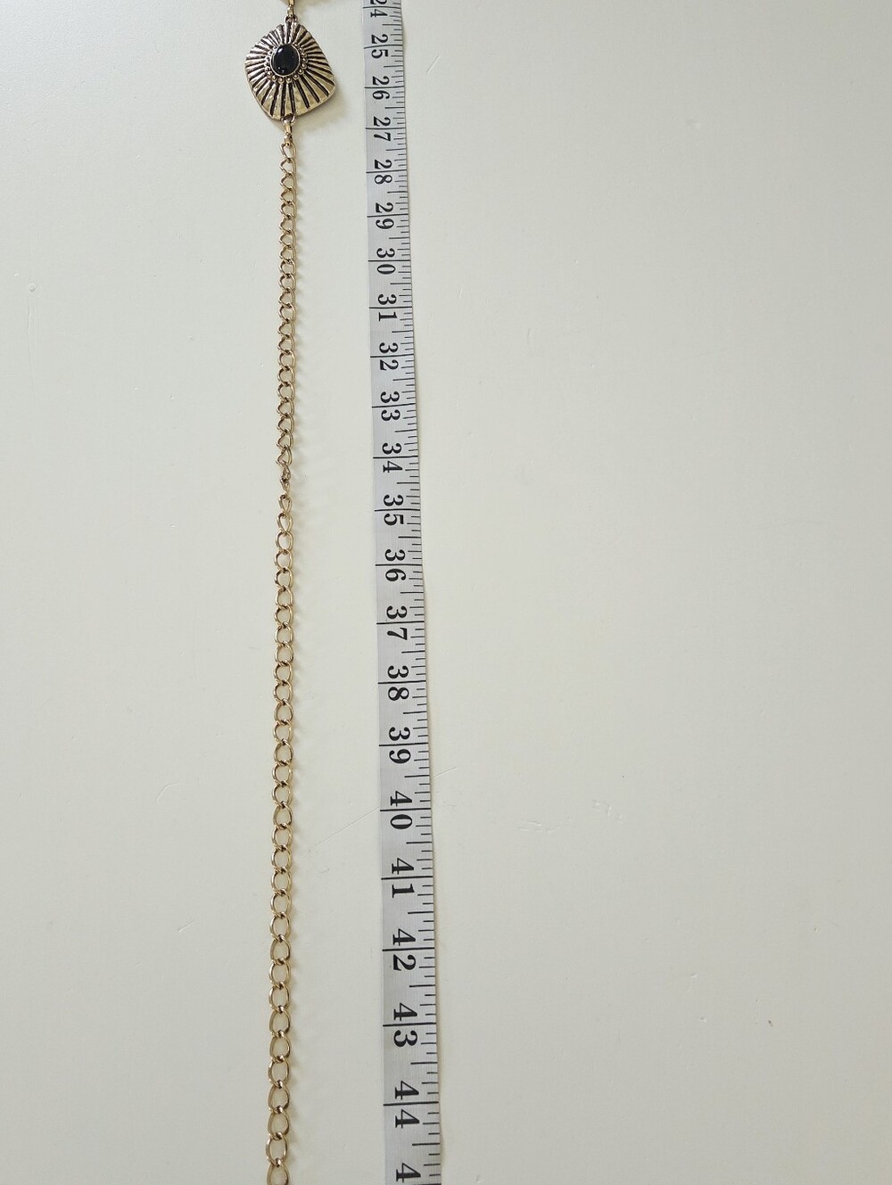 Gold Belt With Black Detail Decor - Picture 9 of 9